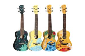 Ukulele with Different Colors and Designs